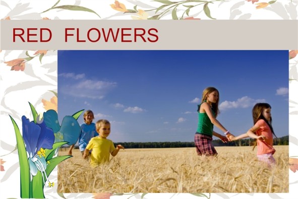 Travel photo templates Red Flowers